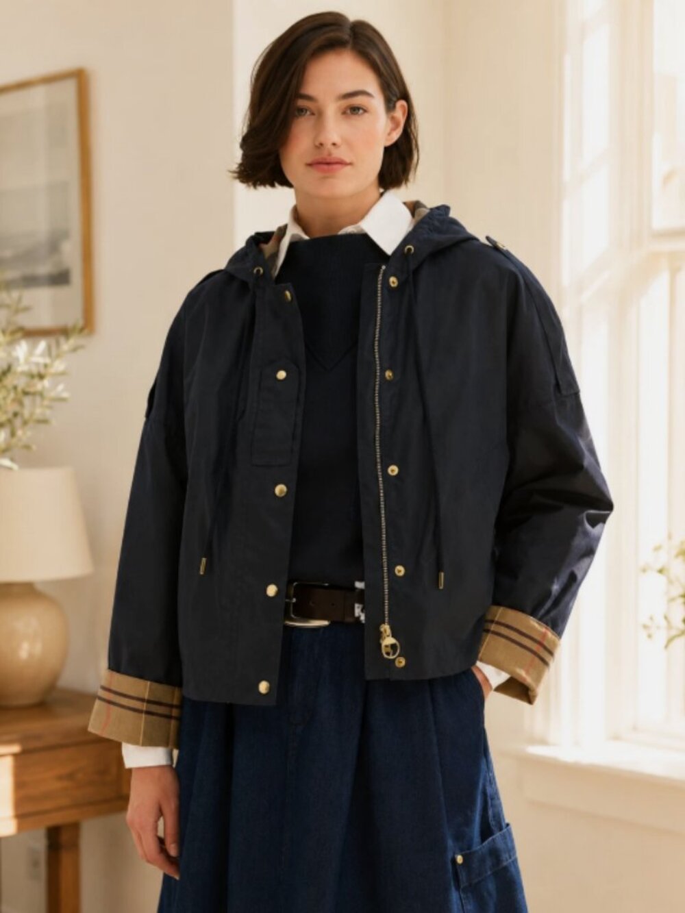 Royal Navy~ Barbour Ryedale Waxed Cotton Jacket MSRP$540 British Elegance